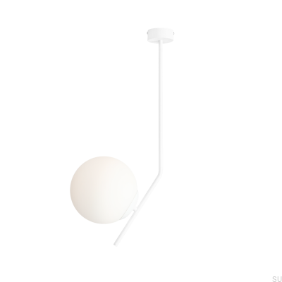 Lámpara de techo de metal Gallia blanca