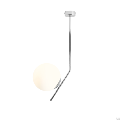 Lámpara de techo Gallia de metal cromado plateado