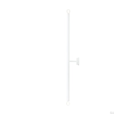 Lámpara de pared metálica Tubo 2 L blanca