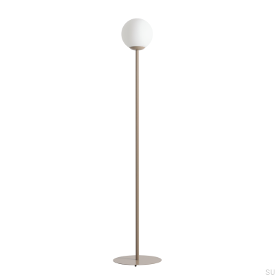 Lámpara de pie Pinne de metal beige