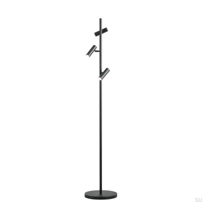 Lámpara de pie Trevo de metal negro