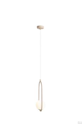 Lámpara colgante Riva de metal beige