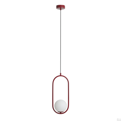 Lámpara colgante Riva Metal Burgundy