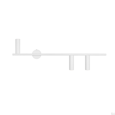 Lámpara de pared de metal Trevo 3 blanca (derecha)