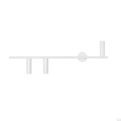 Lámpara de pared de metal Trevo 3 blanca (izquierda)