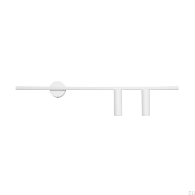 Lámpara de pared de metal Trevo 2 blanca (derecha)