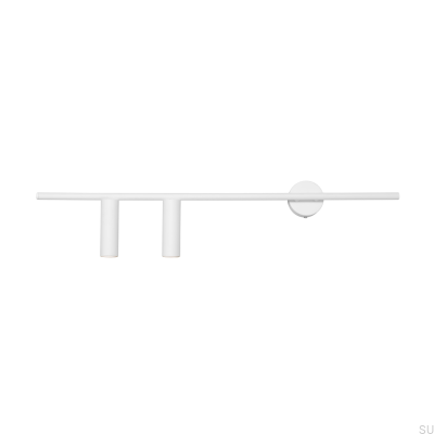 Lámpara de pared de metal Trevo 2 blanca (izquierda)