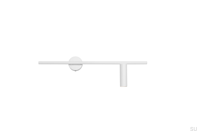 Lámpara de pared de metal Trevo blanca (derecha)