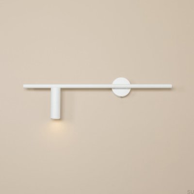 Lámpara de pared de metal Trevo blanca (izquierda)