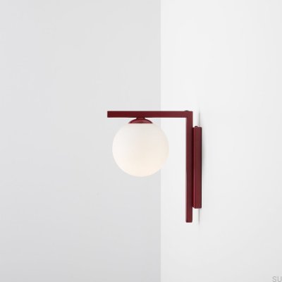Lámpara de pared Zac Metal Burgundy