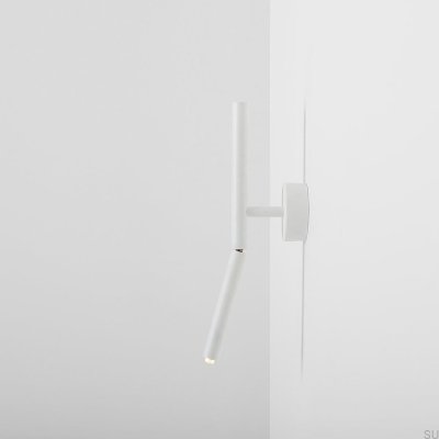 Lámpara de pared de metal blanco