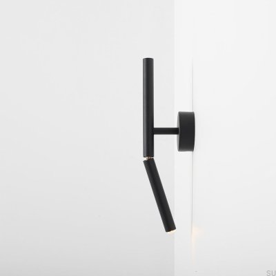 Lámpara de pared de metal negro