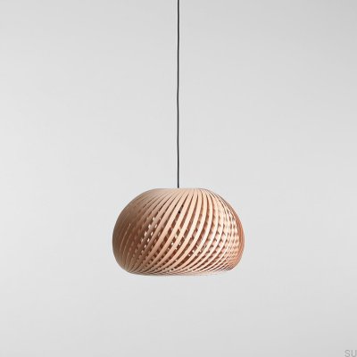 Lámpara colgante Nature Cross L de madera de haya