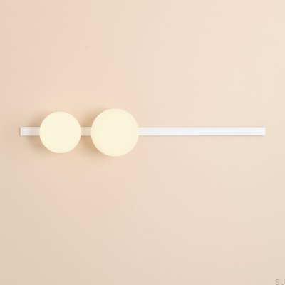 Lámpara de pared metálica Garda 2 blanca