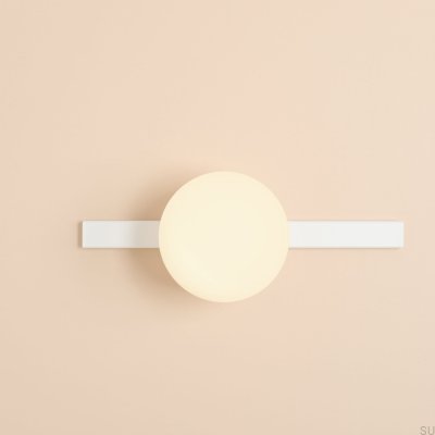 Lámpara de pared de metal Garda blanca