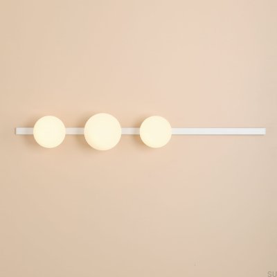 Lámpara de pared de metal Garda 3 blanca
