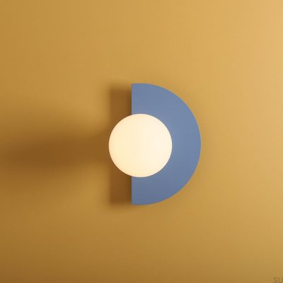Lámpara de pared de metal Loop Azul