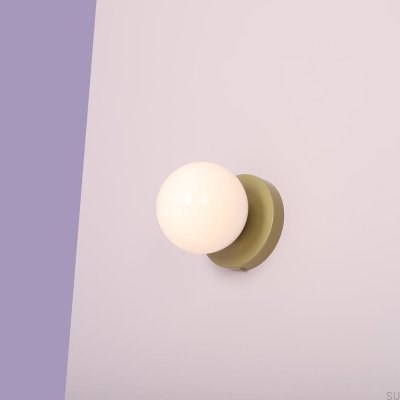 Lámpara de pared de metal pistacho Ball II S