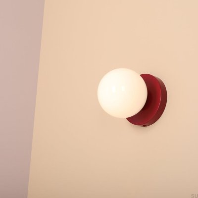 Lámpara de pared Ball II S Metal Burdeos