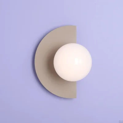 Lámpara de pared Loop de metal beige