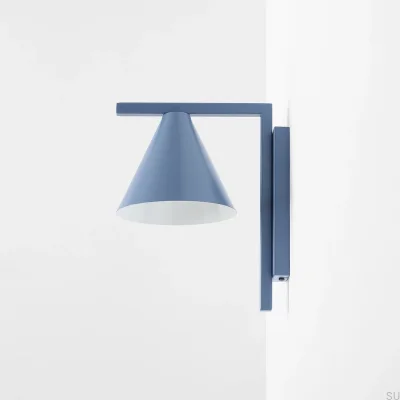 Lámpara de pared de metal azul Form