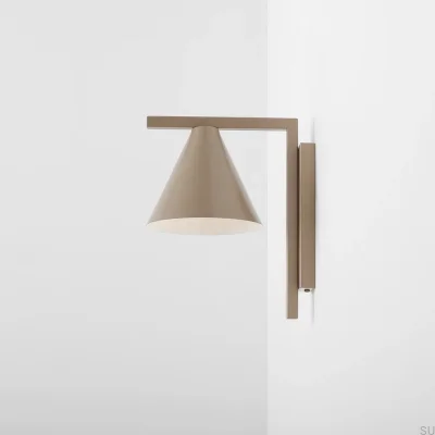 Lámpara de pared de metal beige Form