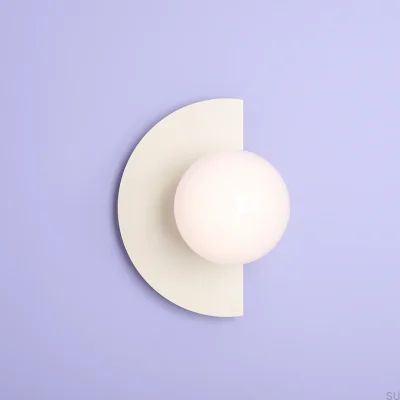 Lámpara de pared Loop de metal color crema