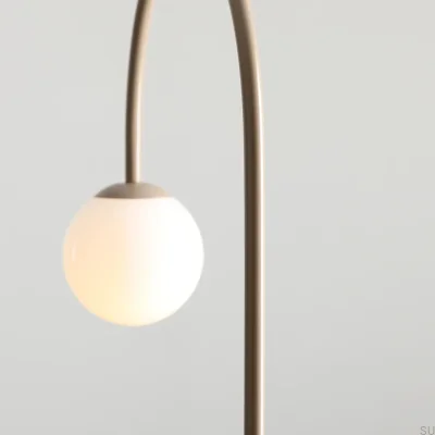 Lámpara de pie Una Metal Beige