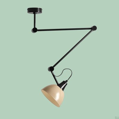Lámpara de techo Aida de metal beige brillante