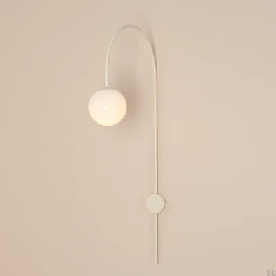Lámpara de pared Una Metal Cream