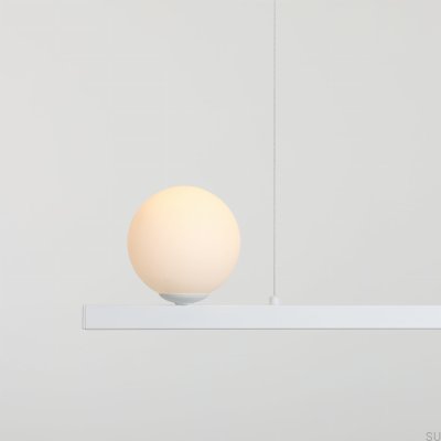 Lámpara colgante de metal blanco Garda 4