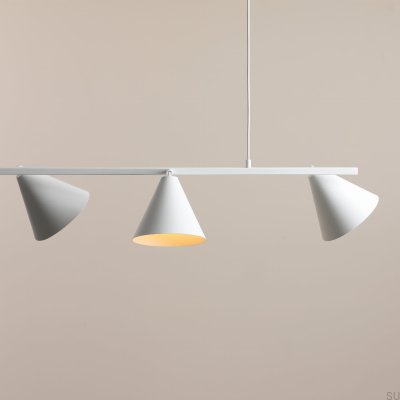 Lámpara colgante Form 4 Metal Blanco