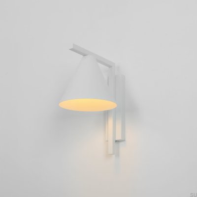 Lámpara de pared de metal Form blanca