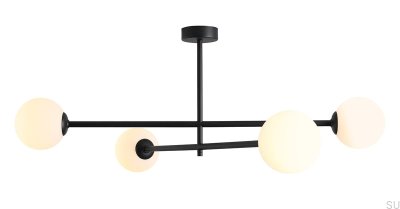 Lámpara de techo de metal negro Pinne 4