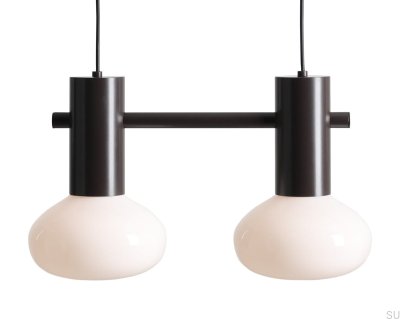 Lámpara colgante Flo 2 S de metal negro