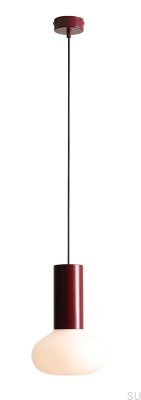 Lámpara colgante Flo S de metal rojo