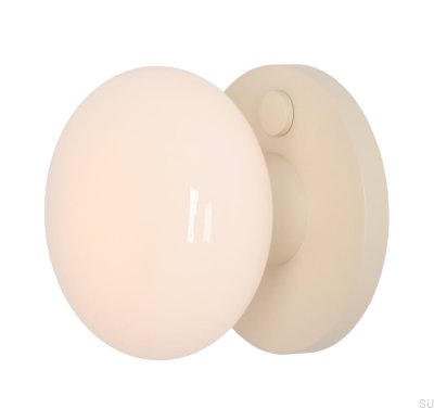 Lámpara de pared Flo S Metal Crema