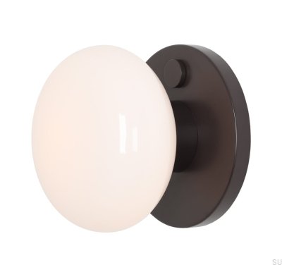 Lámpara de pared Flo S Metal Marrón