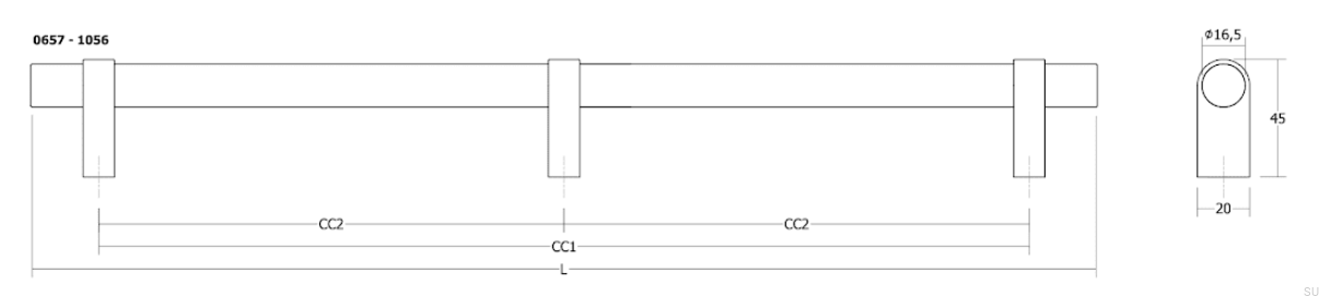 06571056L30--Uchwyt-meblowy-podłużny-Nobb-1056-Aluminiowy-Szczotkowany-Czarny-Viefe-Skandynawskie-Uchwyty