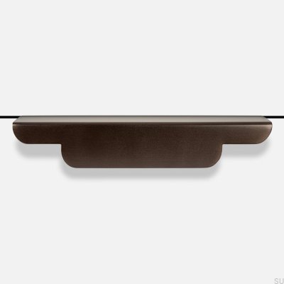 Tirador para muebles Tilda 160 con borde cepillado en latón marrón
