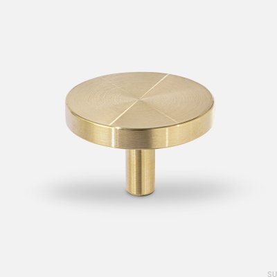 Pomo para muebles Nena L Latón, cepillado, sin pintar