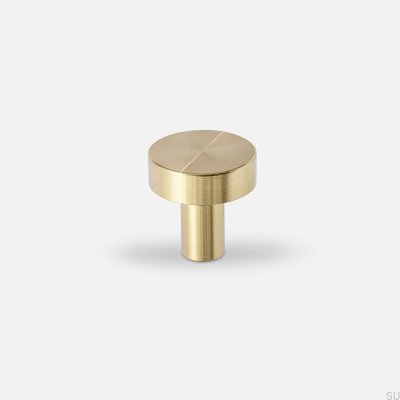 Pomo para mueble Nena S Corto Latón Cepillado Sin pintar