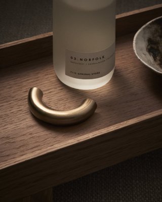 Tirador para mueble oblongo Arch 052 41, latón, níquel cepillado