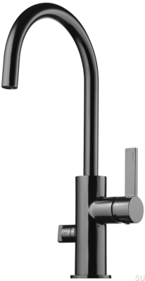 Grifo de cocina con válvula para lavavajillas ARM184 Latón Cromo Negro Cepillado