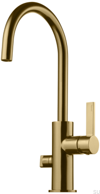 Grifo de cocina con válvula para lavavajillas ARM184 Latón Oro Miel Cepillado