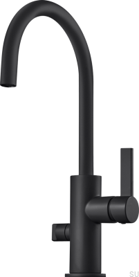 Grifo de cocina con válvula para lavavajillas ARM184 Latón Negro Mate
