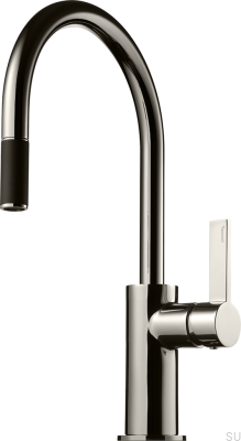 Grifo de cocina extraíble ARM375 Latón Negro Platino