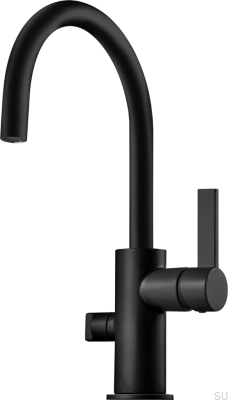 Grifo de cocina con válvula para lavavajillas ARM384 Latón Negro Mate