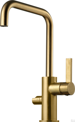 Grifo de cocina con válvula para lavavajillas ARM584 Latón Oro Miel Cepillado
