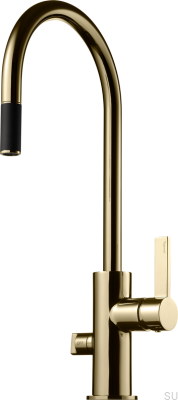 Grifo de cocina con válvula para lavavajillas ARM885 Latón Oro Miel